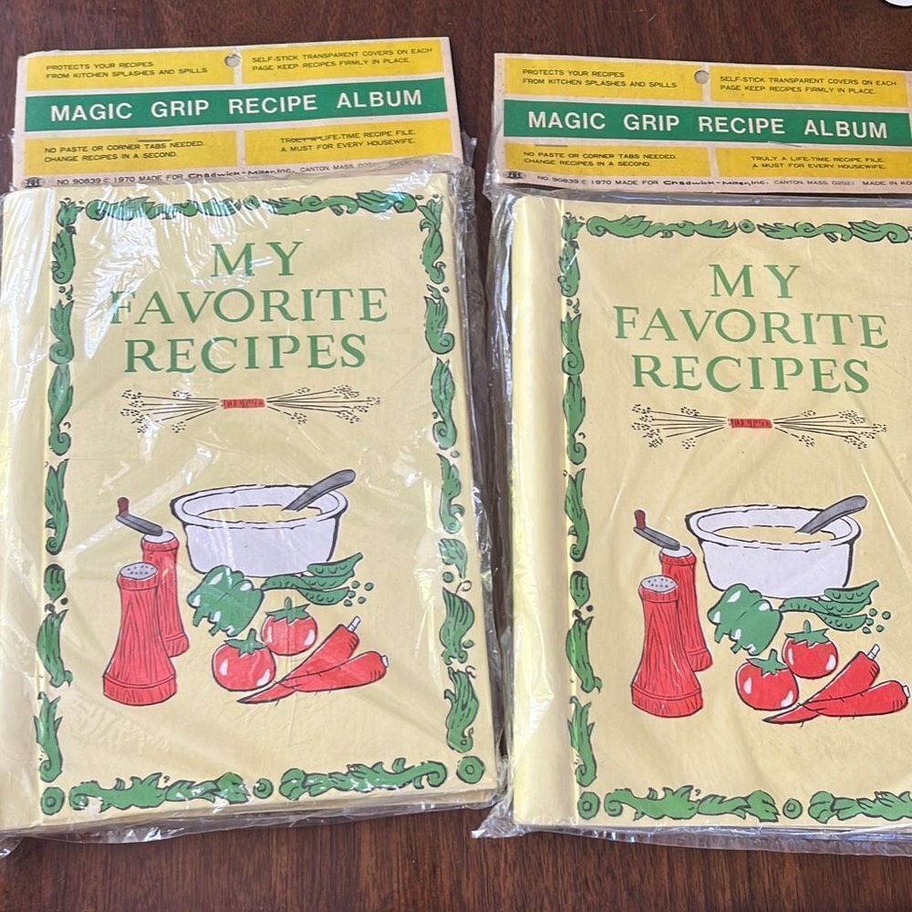 Vintage 1970‎ Magic Grip Recipe Album Cookbook Protector Chadwick-Miller New